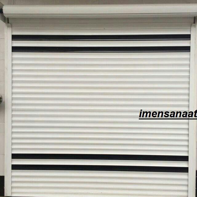 خرید کرکره برقی رنگ سفید و مشکی