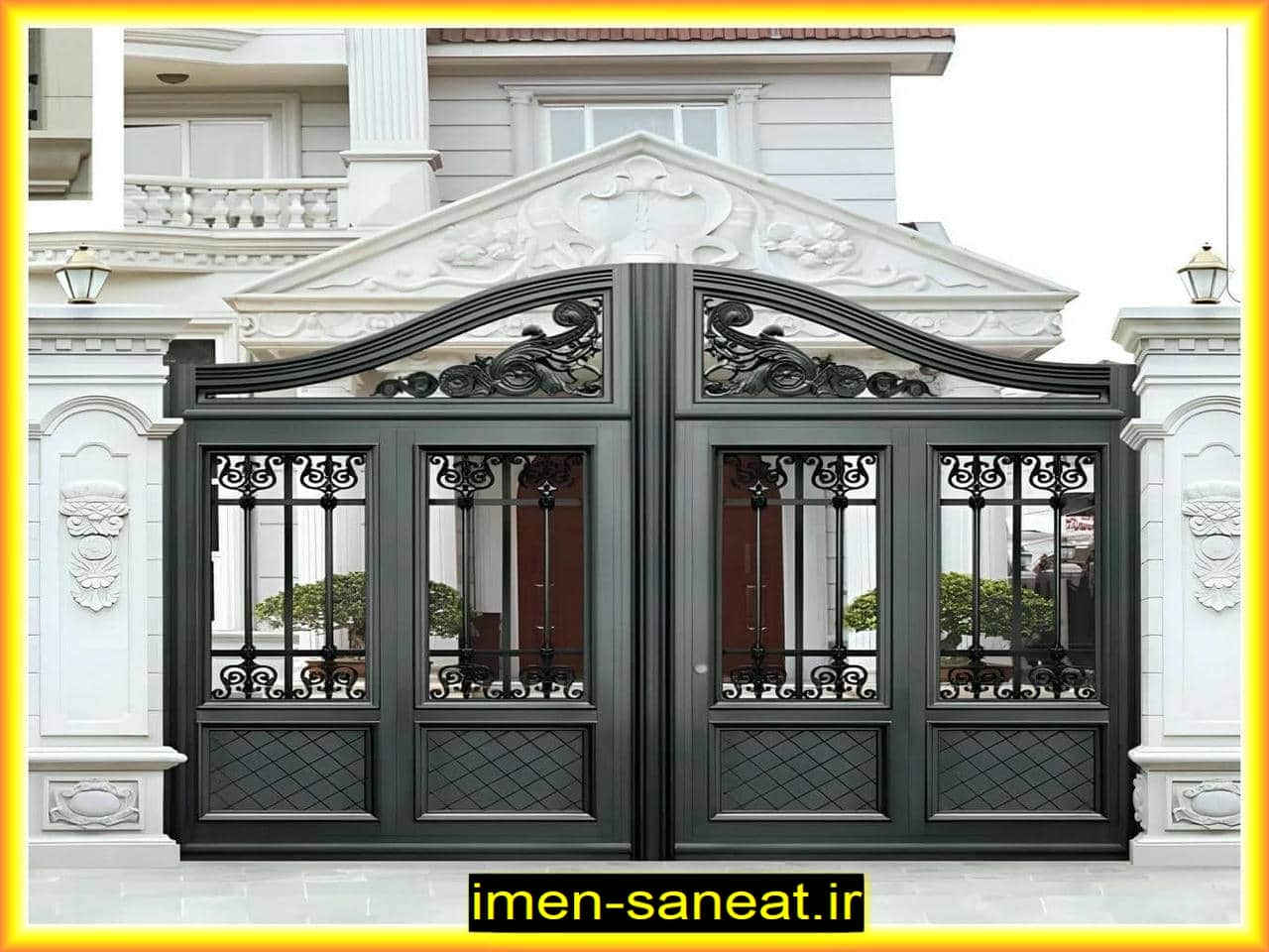 درب حیاط فلزی مدرن