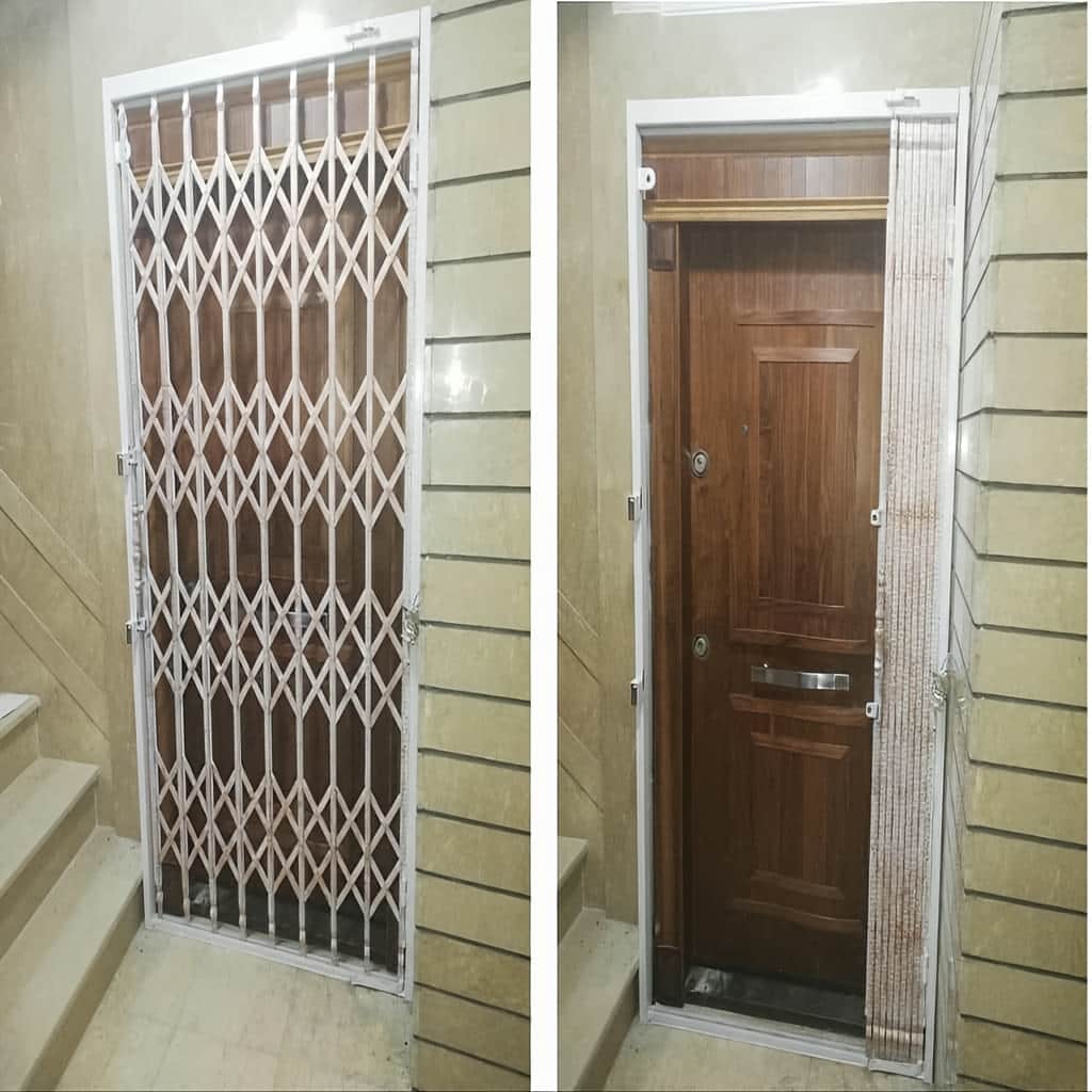 حفاظ آکاردئونی ۴ گل – ۱۴ نصب حفاظ آکاردئونی 4 گل لوزی