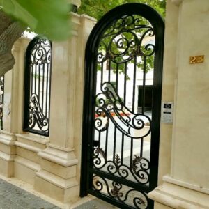villa - door - wrought - iron - hf تولید درب ویلایی شهرکی مدرن