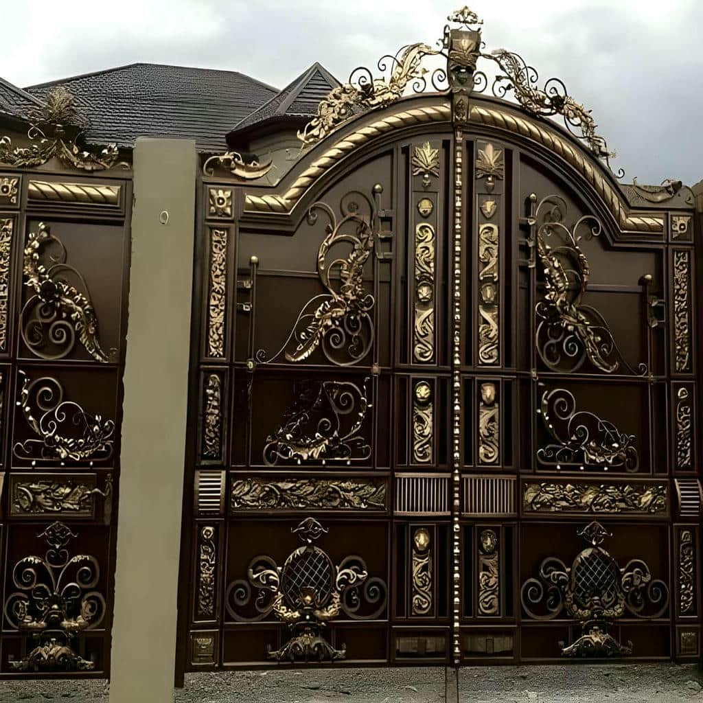 villa-door-wrought-iron-jb قیمت روز درب حیاط آهنی