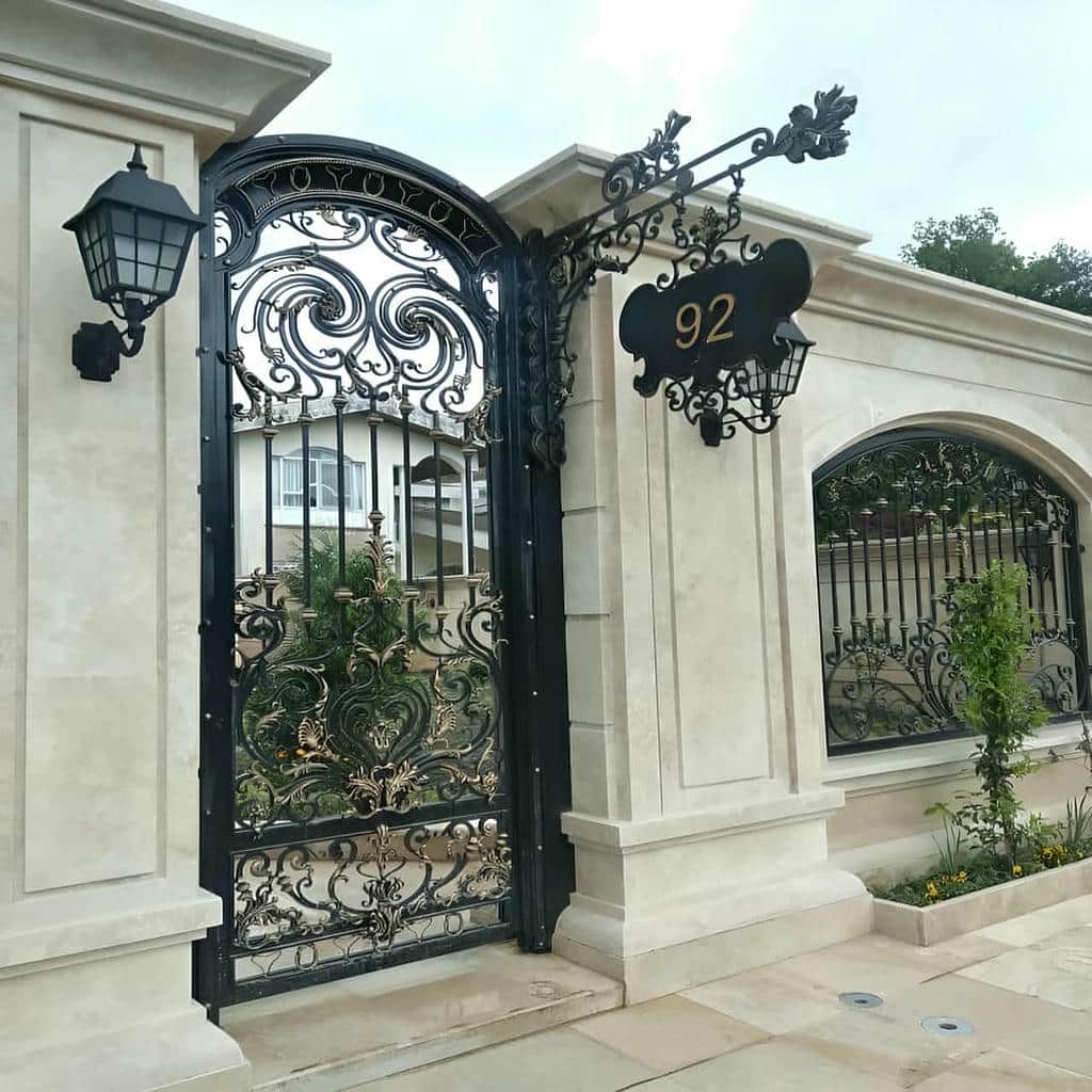 villa-door-wrought-iron-jf درب فرفورژه ورودی ساختمان