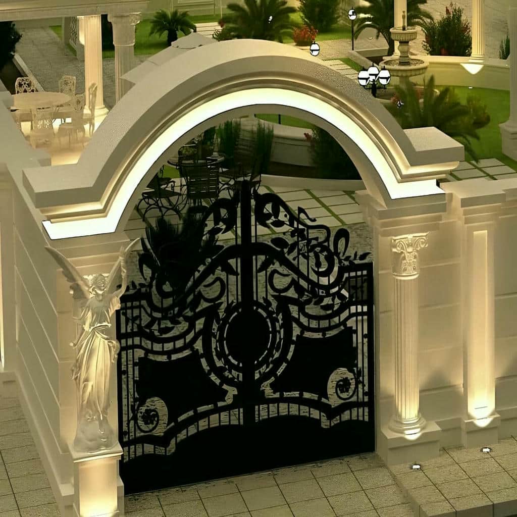 villa-door-wrought-iron-jt درب فرفورژه کلاسیک ویلایی