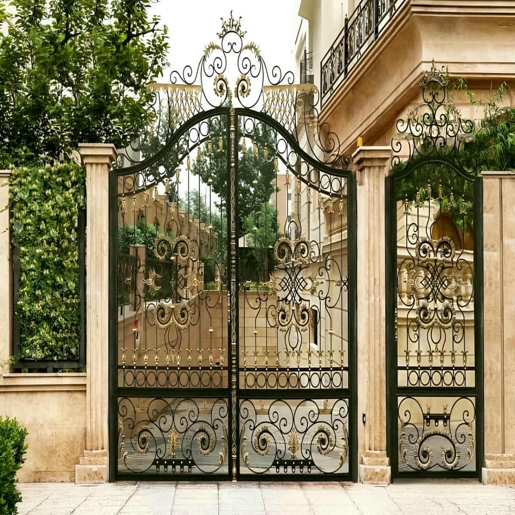 villa-door-wrought-iron-ju خرید درب ویلایی فرفورژه لوکس
