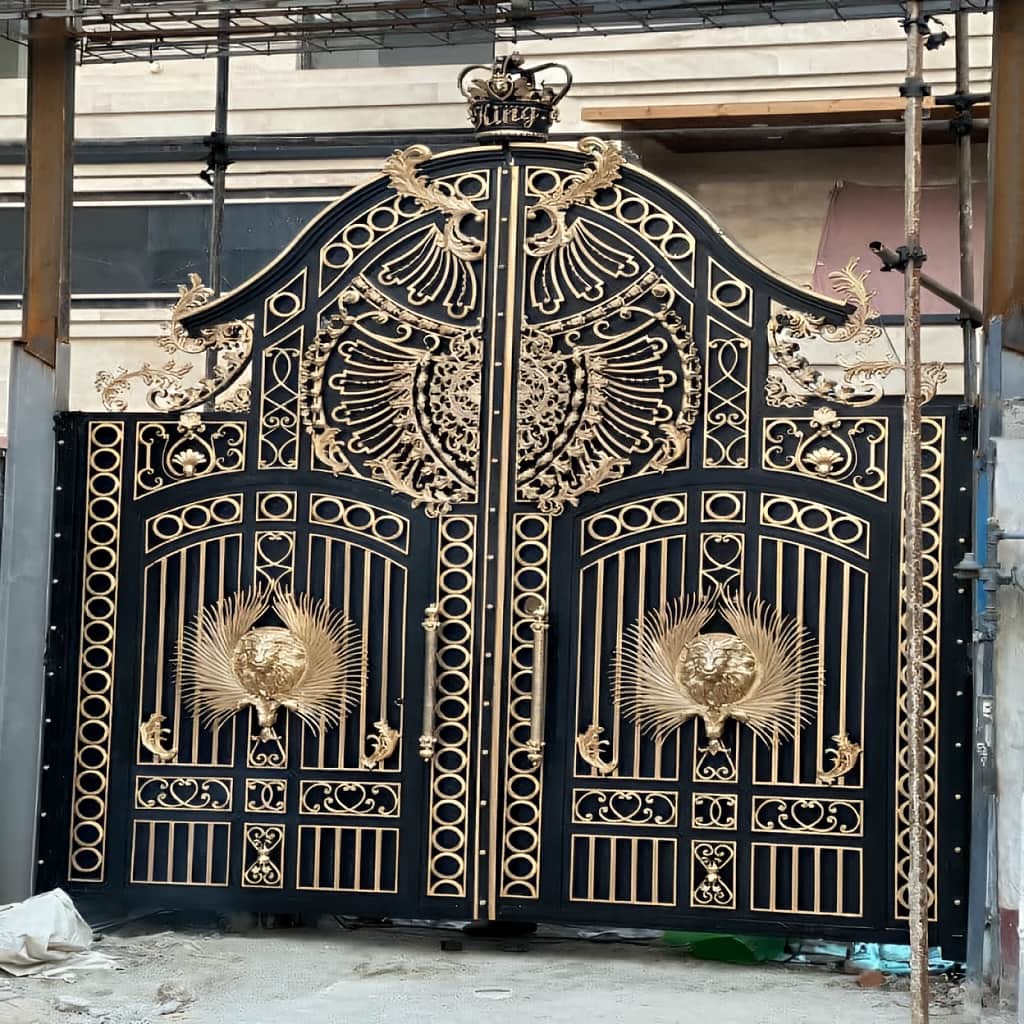 کارخانه درب حیاط رنگ کوره ای در کیش