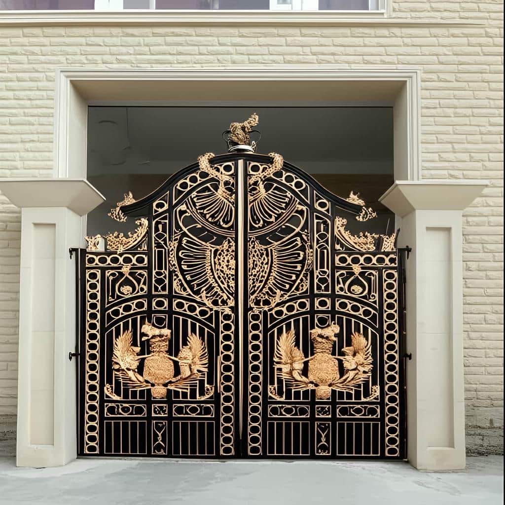 خرید درب حیاط فرفورژه کلاسیک در مریوان