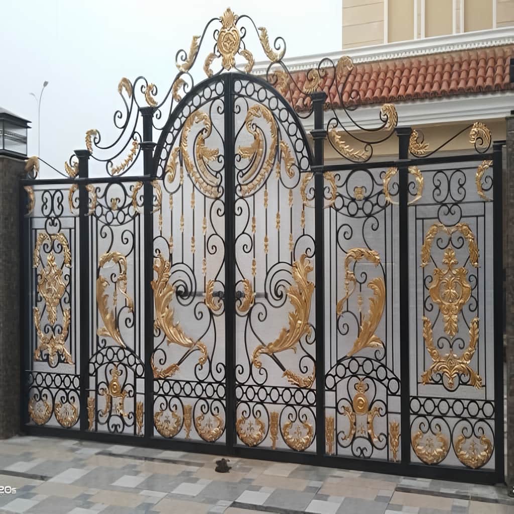 خرید درب حیاط فرفورژه کلاسیک در اردبیل