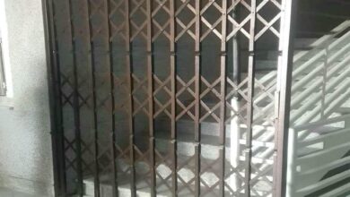 درب آکاردئونی فلزی در شهرکرد