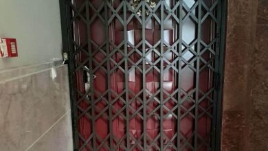 درب آکاردئونی فلزی در آبسرد