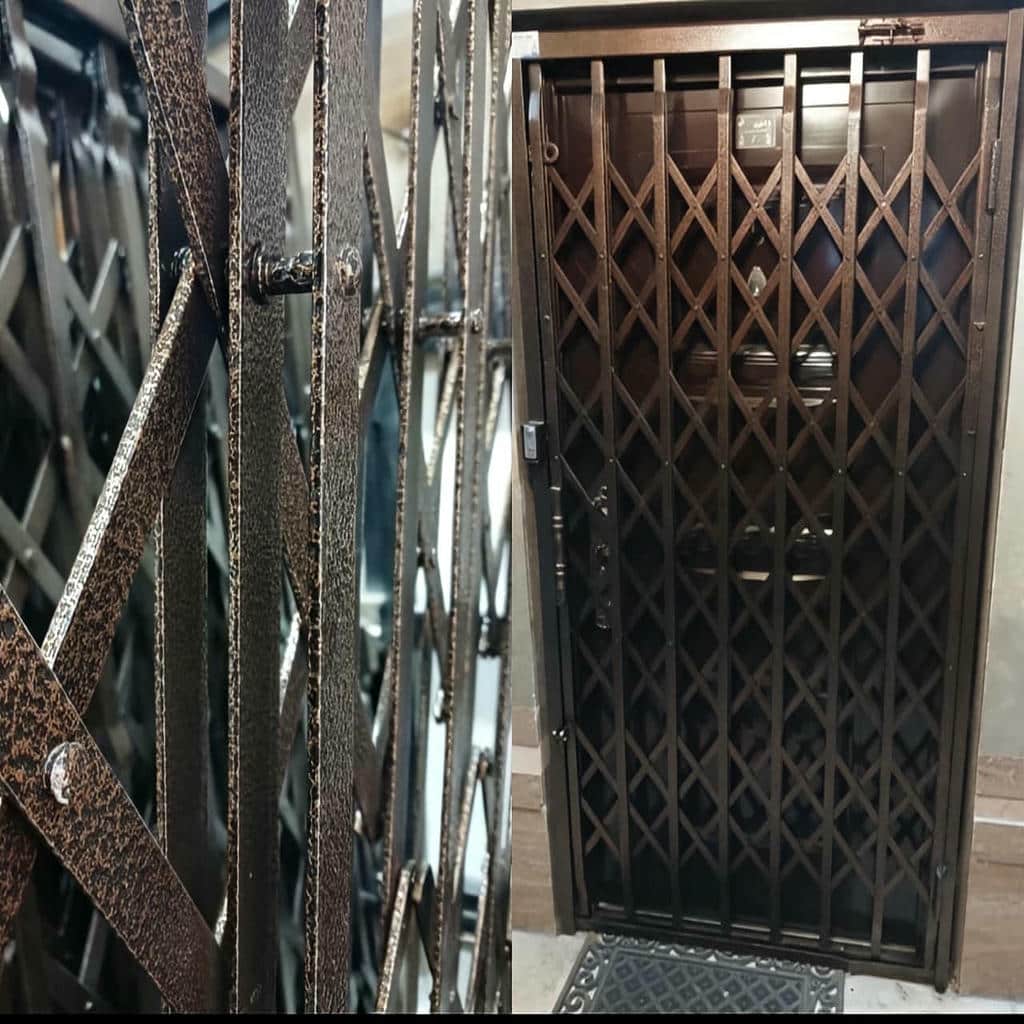 خرید درب آکاردئونی فلزی تسمه تقویتشده در بجنورد