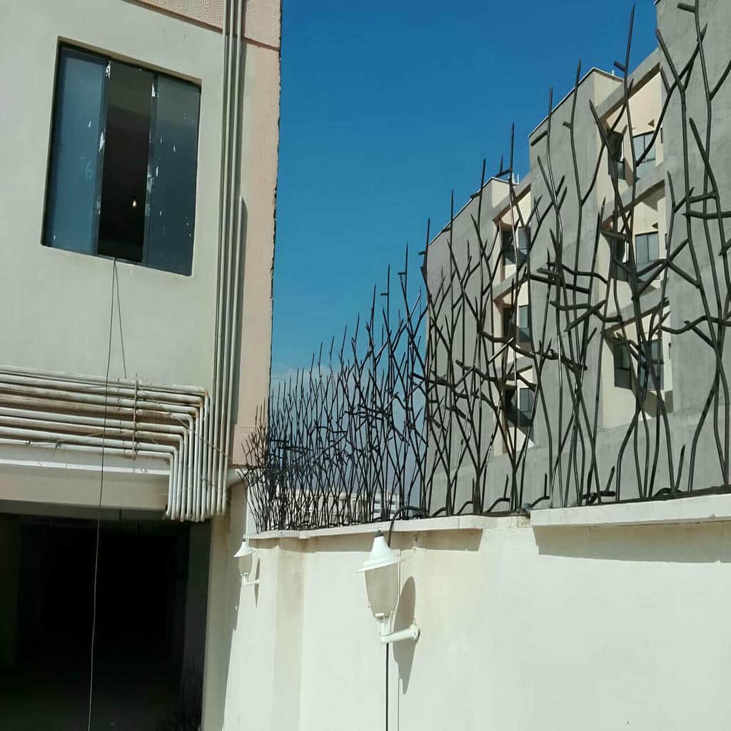 نصب حفاظ شاخ گوزنی دیوار ساختمان ساختار درهم تنیده در استان خوزستان