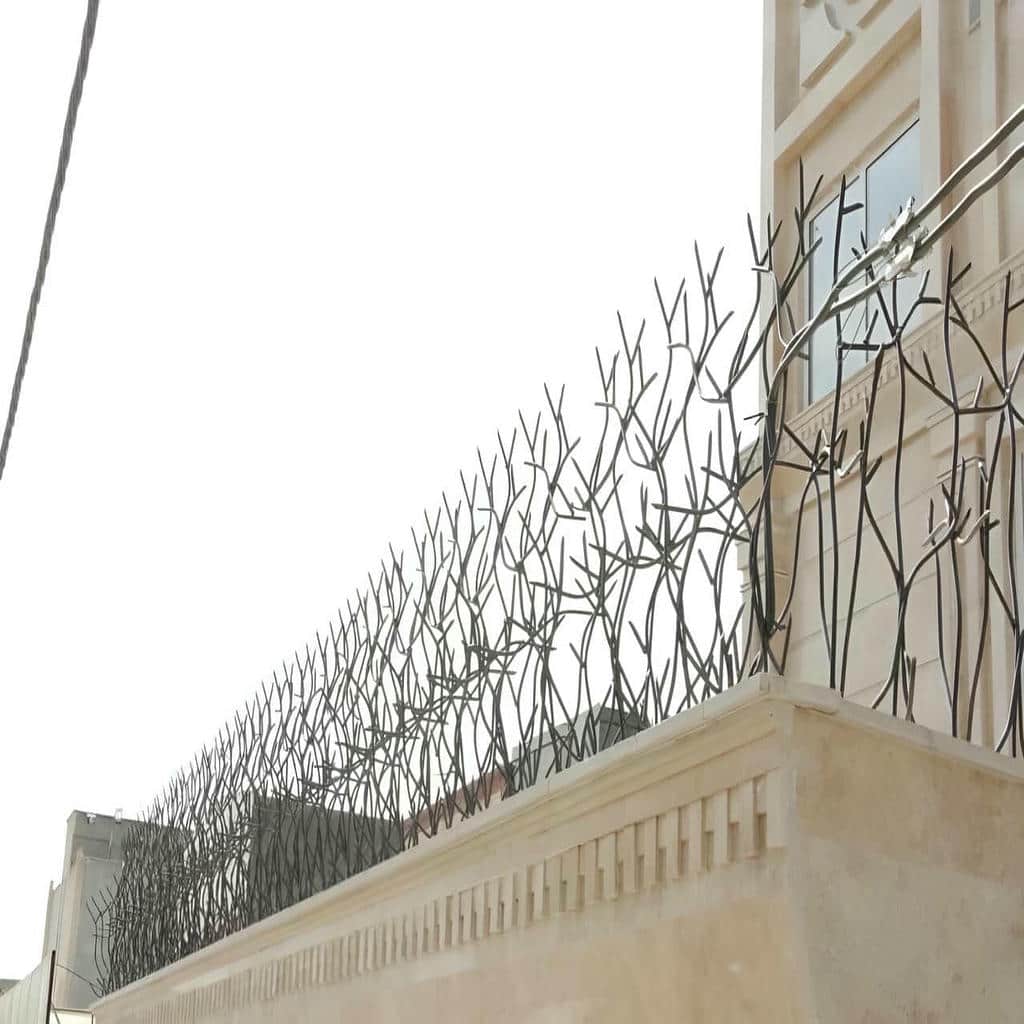 حفاظ شاخ گوزنی دیوار ساختمان در استان گیلان