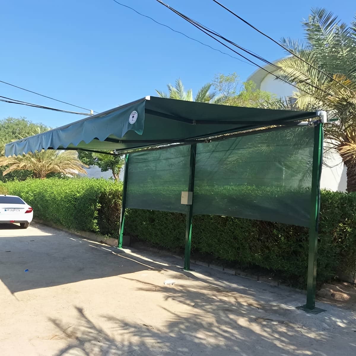 سایبان برقی با پارچه مقاوم در برابر تابش سایبان برقی با پارچه مقاوم در برابر تابش
