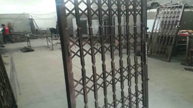 6 نمونه حفاظ آکاردئونی درب واحد مسکونی