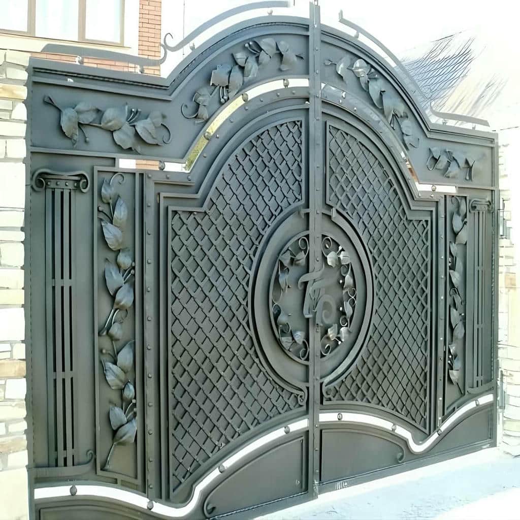 درب پارکینگ CNC پنل فلزی هندسی برای سفارش ورودی مدرن