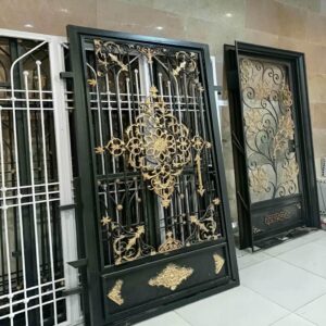 8 نمونه درب پارکینگ برش لیزری طرح هندسی