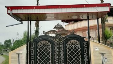 13 طرح درب پارکینگ کشویی محوطه