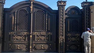 7 مدل درب ساختمان ساده شاسی فلزی