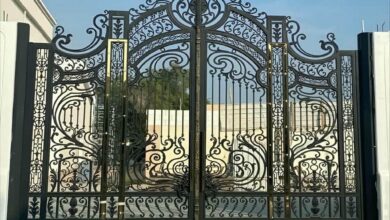 14 نمونه درب آهنی باغ ماشین رو