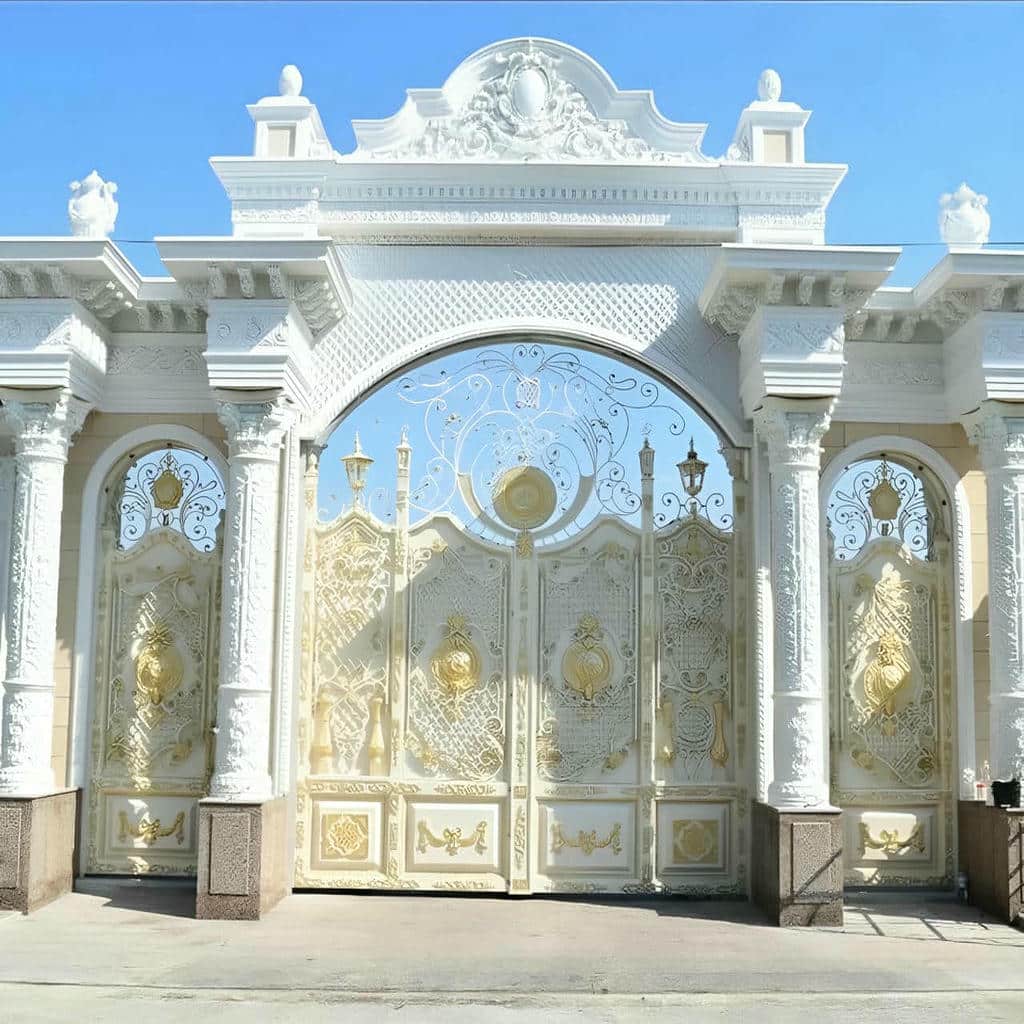 تولید درب پارکینگ لوکس ورودی ویلا با پروفیل آهنی مقاوم