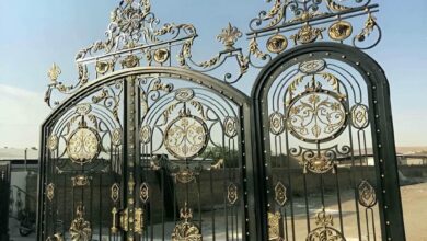 9 مدل درب پارکینگ طرح چوب ترموود