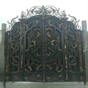 7 طرح درب حیاط لولایی ستون دار