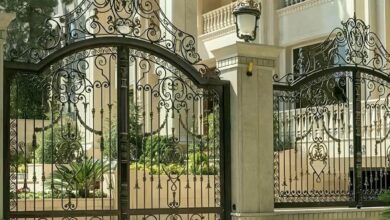 7 طرح درب حیاط بزرگ پارکینگ