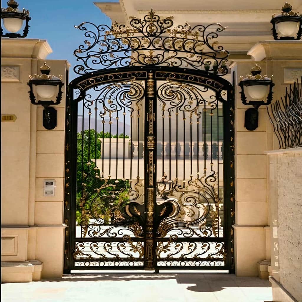 خدمات درب فلزی حیاط حصاری عمودی با پشتیبانی