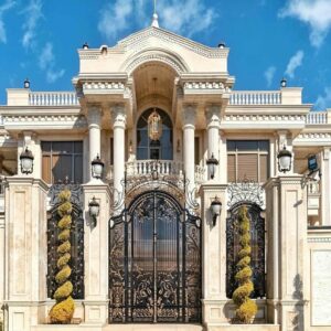 9 مدل درب ویلایی فرفورژه نمای رومی