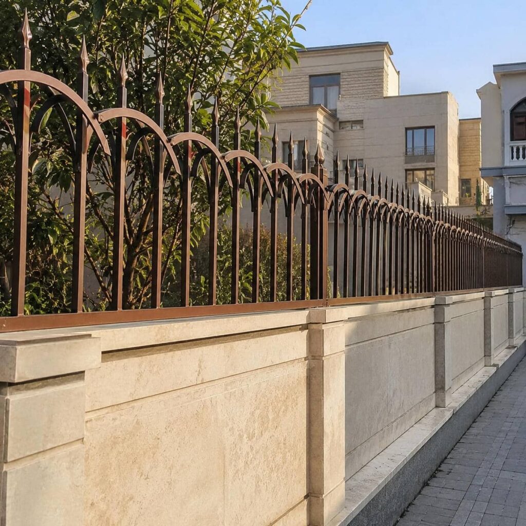 ساخت حفاظ دیوار فلزی ردیفی برای نمای مرتب