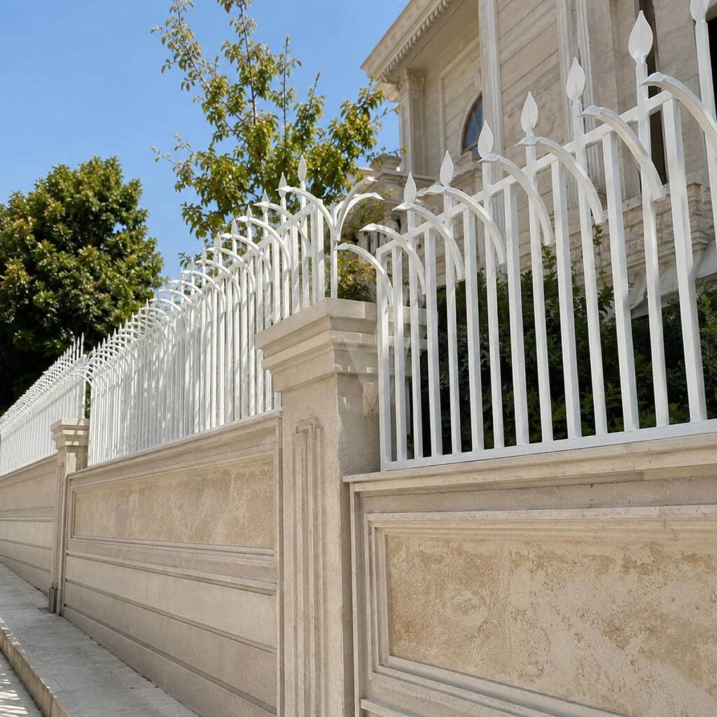 نمونه افقی حفاظ فلزی ردیفی برای دیوار نمایان