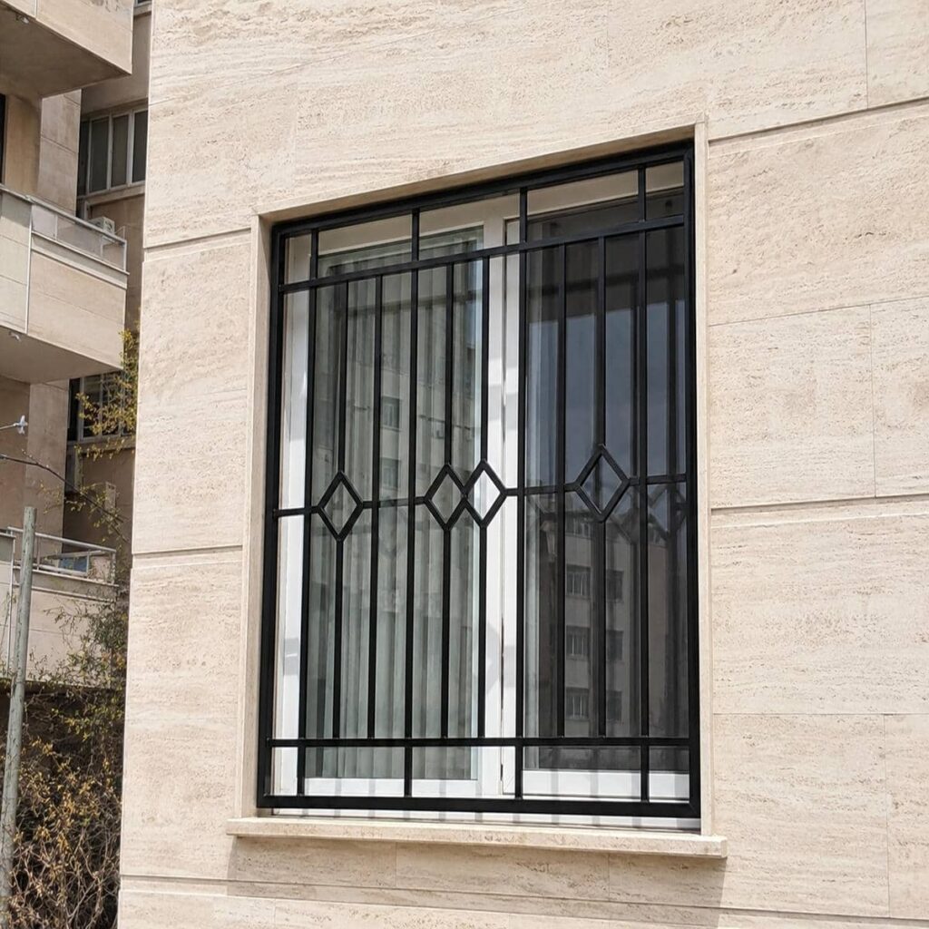 خرید حفاظ پنجره مشکی طلایی نما با مشاوره و خرید مطمئن