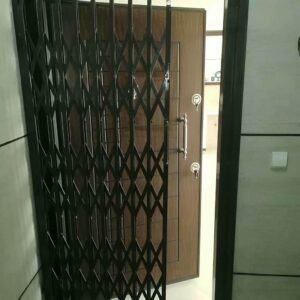 درب آکاردئونی ضد سرقت ساده فلزی