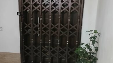 درب آکاردئونی فلزی با طراحی مقاوم