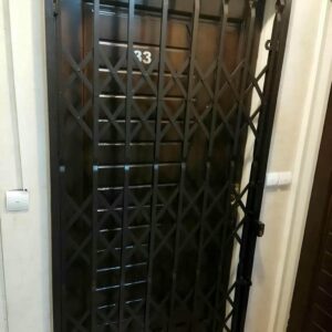 نرده آکاردئونی فلزی با طراحی تاشو