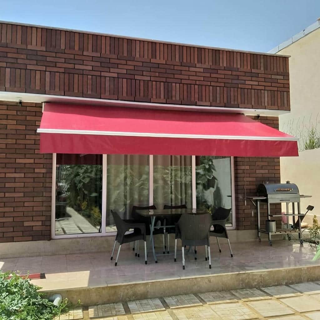 سایبان حیاط تاشو با طراحی هماهنگ