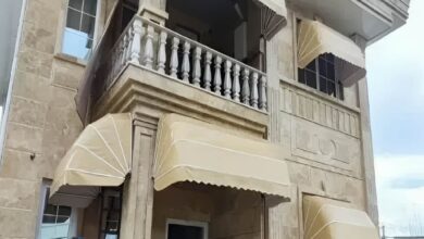 سایبان تراس برقی با پوشش مقاوم در برابر رطوبت