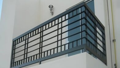 نرده پله کلاسیک طراحی چوبی و فلزی داخلی