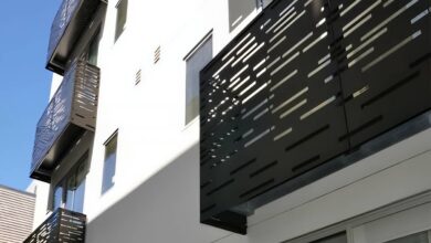 نرده آلومینیومی بالکن با طراحی مدرن