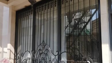 حفاظ پنجره طبقه همکف با رنگ سفید