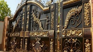 درب فرفورژه فلزی با طراحی ورودی