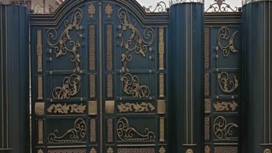 درب مجتمع فلزی با طراحی ورودی