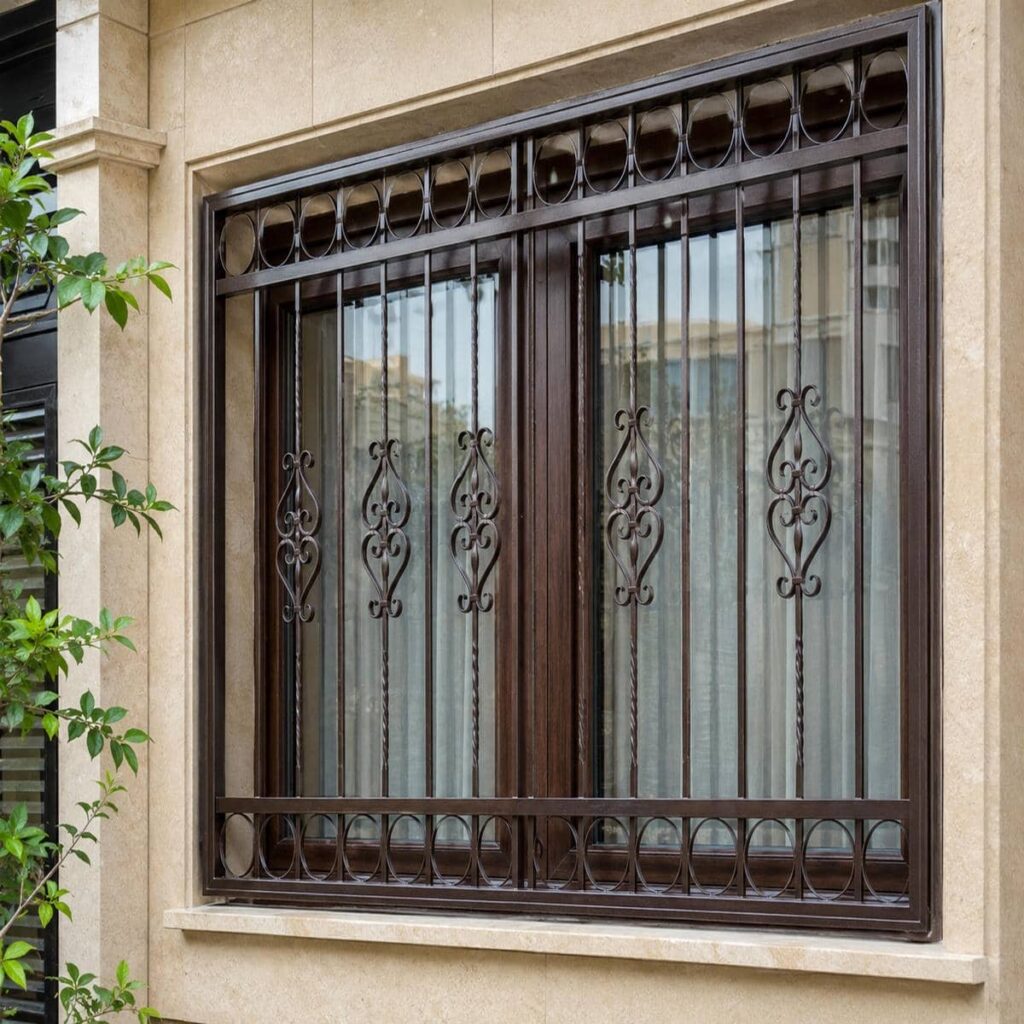 حفاظ پنجره فرفورژه برای ساختمان بزرگ